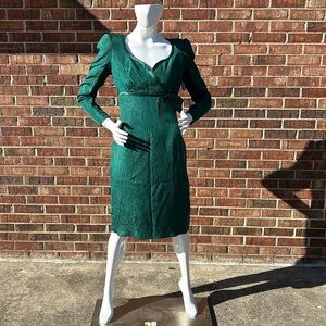 Diane Dickinson long sleeve silk dress